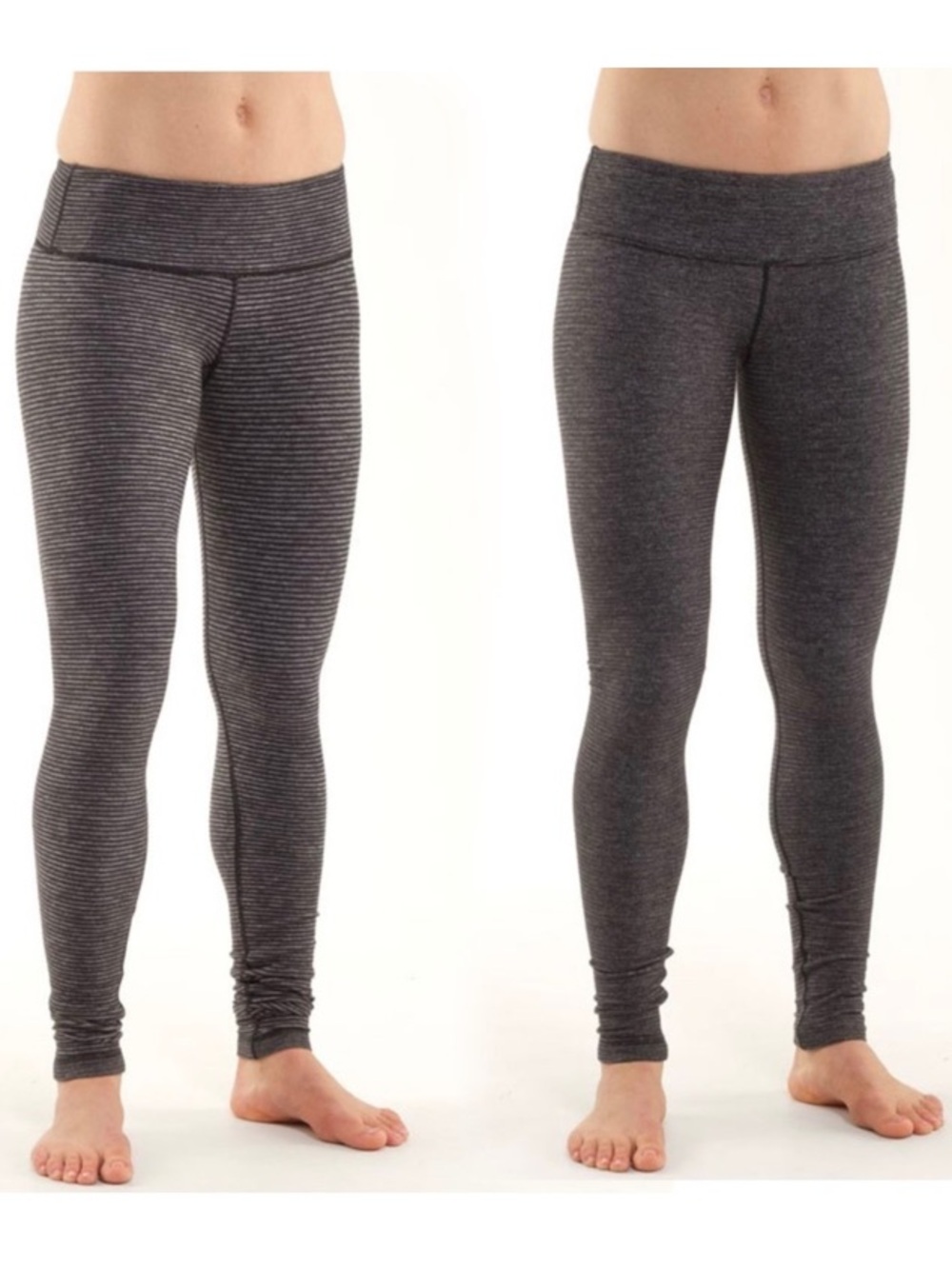 Lululemon Wunder Under Reversible Legging 6 Black Heathered Coal Mini Check Gray